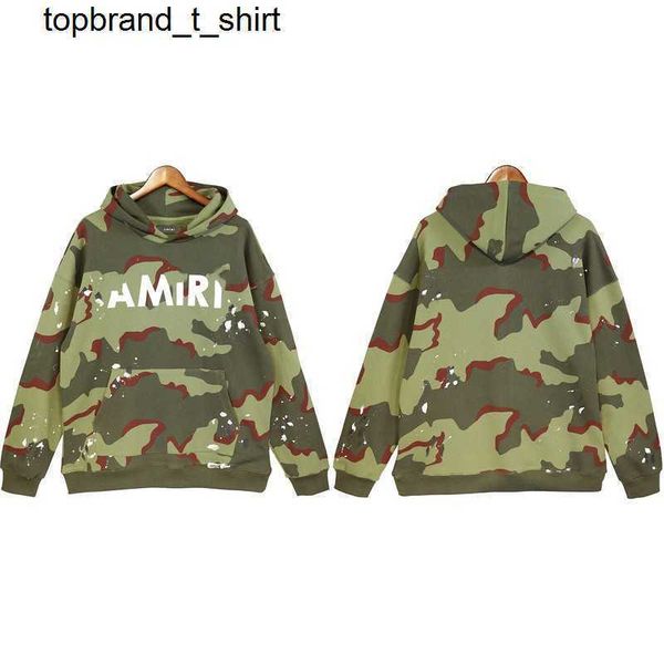 

men's hoodies designer sweatshirts amirs winter new camouflage casual men's women's fashion hoodie, Black