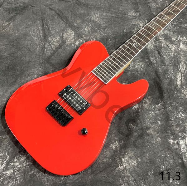 

lvyelectric guitar solid red color maple neck rosewood fingerboard special customized inlay one bridge pickup