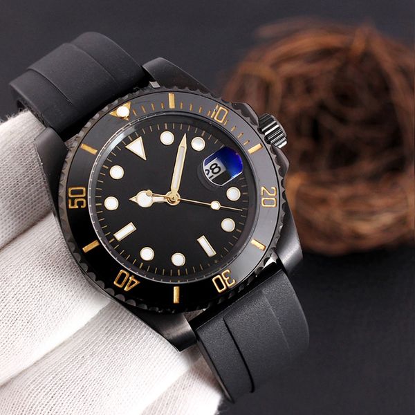 

mens watch ceramic bezel 40mm automatic wristwatch movement designer mechanical men stainless 904l steel watches wristwatches montre de luxe, Slivery;brown