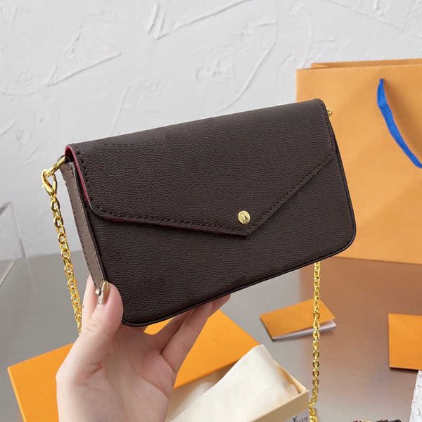 

shoulder bags 3-in-one bags designer handbags brown flower crossbody bag leather replica single shoulder handbag luxury women purse fashion