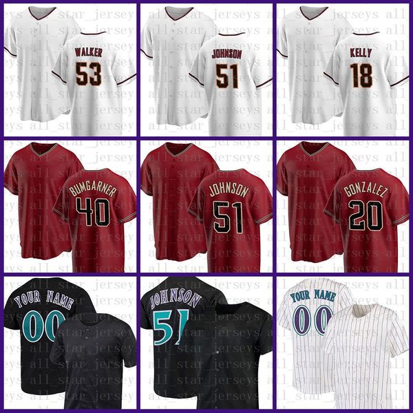 

college wear arizona baseball jersey randy johnson madison bumgarner luis gonzalez christian walker carson kelly nick ahmed stuart fairchild, Black