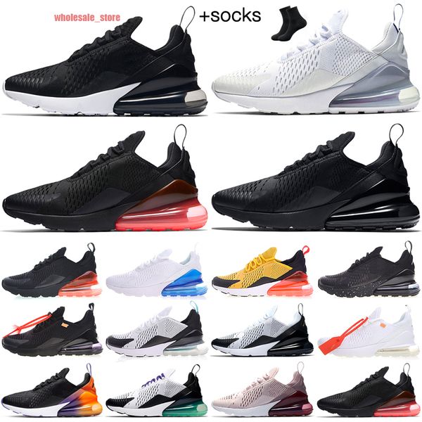 

270 shoes runner sneakers designers sneakers triple black white light bone rose volt women tea berry breathable mesh sports mens dusty cactu