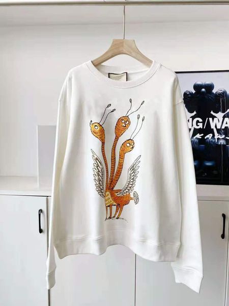 

men women hoodies sweatshirts hoodie terry sweatshirts with animal pattern letters printing hoody, Black