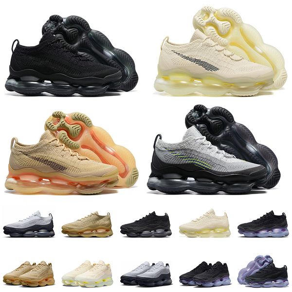 

2022 new scorpion fk running shoes knit cushion runners sneakers white triple black gold red cream lemon wheat wolf grey women mens trainers