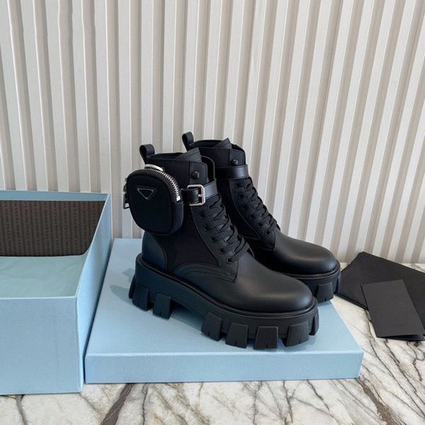 

designer boots paris luxury brand boot genuine leather martin ankle booties woman short boot sneakers fashion knight boots trainers by shoe1, Black