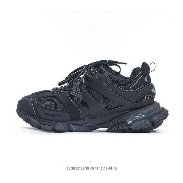 

sandals new foam outsole comfortable and non-slip wear-resistant highest version couple models 35-44 female triple s 20ss track sandals, Black