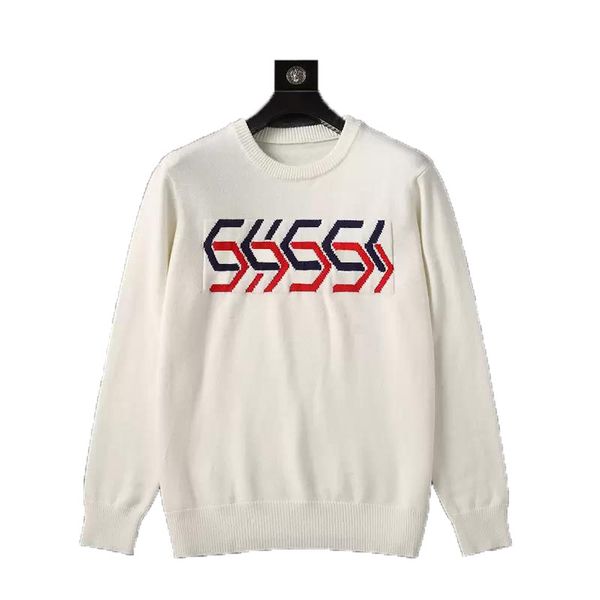 

designer mens bottom shirt long sleeve sweaters cotton pullovers for man womens classic striped plain sweatshirts autumn winter warm comfort, White;black