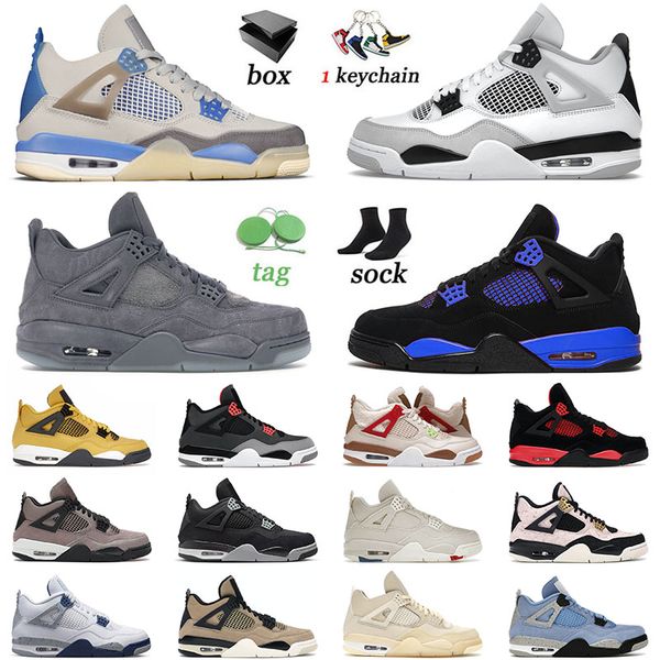 

kaws grey jorda 4 men basketball shoes blue thunder j4 jorden 4s iv military black jumpman canvas sail mens women tennis trainers big vmlt
