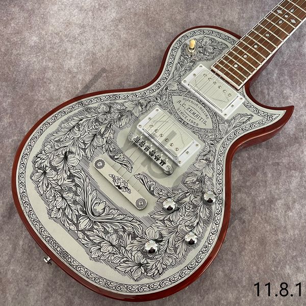 

headless electric guitar 6 strings traveler or 24 fret guitar ash body with purple flamed veneer maple neck rosewoo