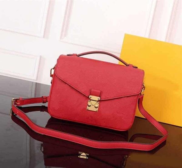 

WOMEN Bags Mtis Bag Purse M40780 Crossbody Embossed Luxury Genuine Pattern Designer Leather Shoulder L Flower Handbag Wopeq, Red
