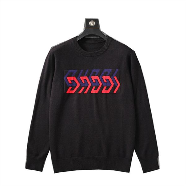 

designer sweater man for woman knit crow neck womens fashion letter black long sleeve clothes pullover oversized blue vb4, White;black