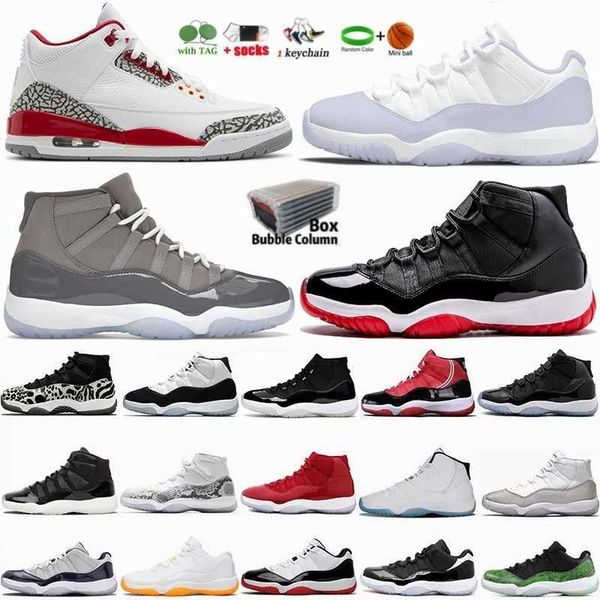 

basketball shoes sport sneakers trainers cardinal red racer blue pine green cool grey bred pure violet low bright citrus mens 11 11s man qin, Black