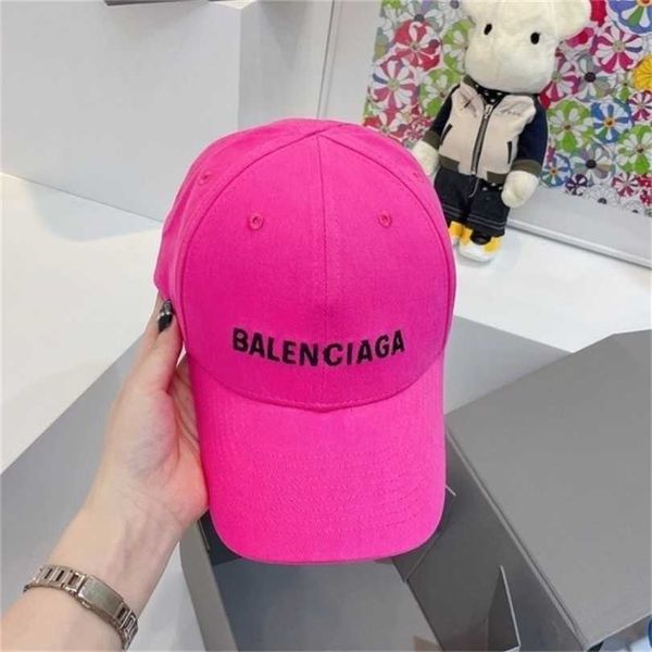 

hats designer ball balenciga caps new paris embroidered rose pink female star same baseball cap fashionable and versatile original single mt, Blue;gray