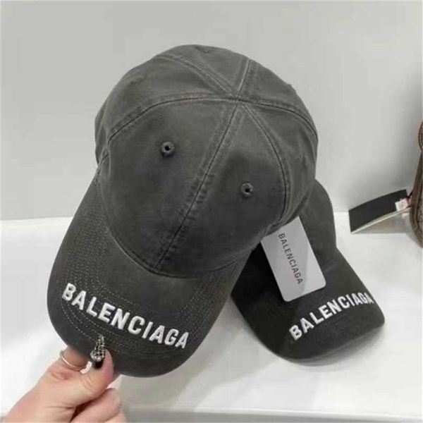 

ball balenciga caps hats designer classic paris baseball cap letter embroidery washed old duck tongue mens summer versatile sunscreen pu aj2, Blue;gray