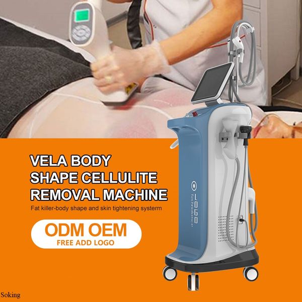 

vela rf equipment body slimming machine 940 nm infrared light vacuum radio frequency cavitation roller massager shape fat removal skin tight