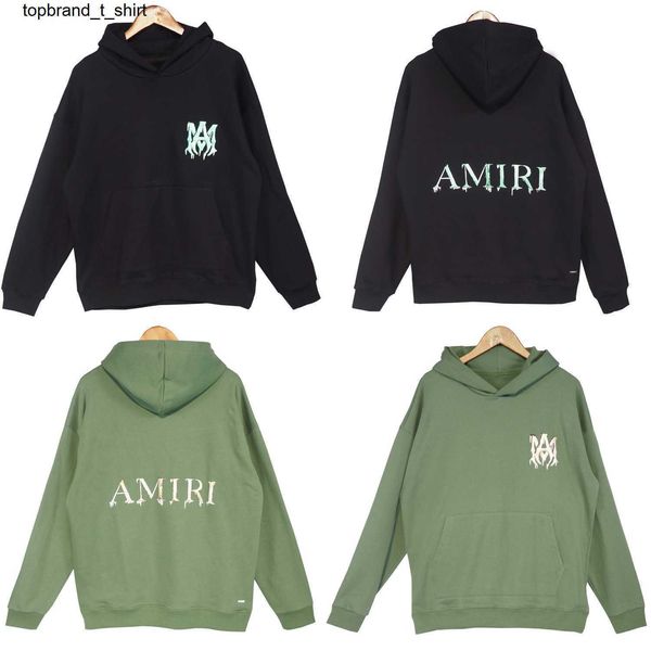 

men's hoodies designer sweatshirts amirs stereo lettering printed men's women's lovers loose sweater hoodie, Black