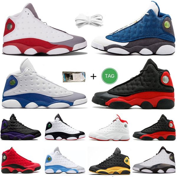 

jumpman 13 mens basketball shoes 13s black cat university blue bred obsidian grey toe chicago dmp playground phantom men trainers sports sne