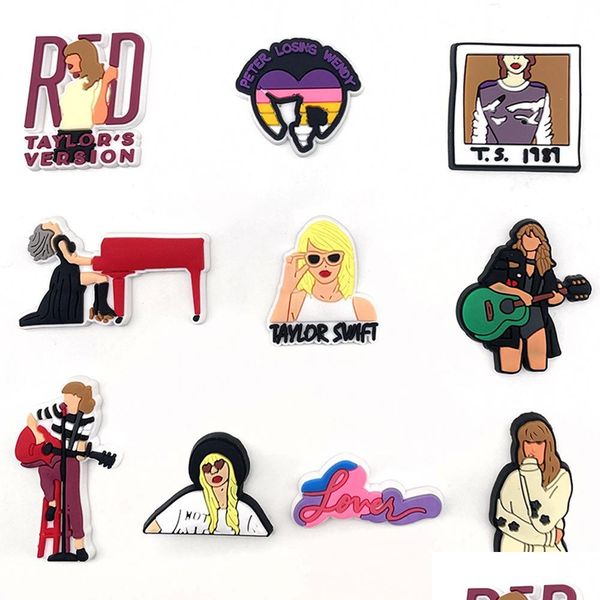 

shoe parts accessories charms shoe pvc singer jibitz decoration buckle charm clog pins buttons drop delivery shoes accessories, White;pink