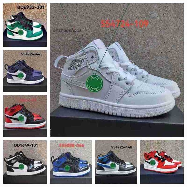 

jumpman 1 mid basketball shoes kids children's shoe youth students sneaker big child junior toddler skateboard trainers retro casual sp