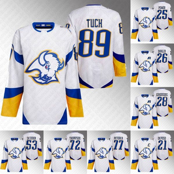 

21# kyle okposo sabres 2022-23 reverse retro jersey owen power tage thompson alex tuch jj peterka vinnie hinostroza rasmus dahlin victor olo, Black;red