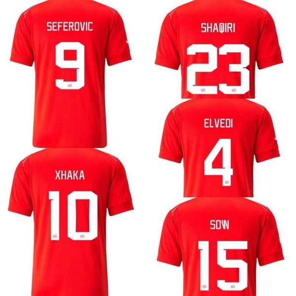 

2022 2023 switzerland soccer jersey swiss vargas akanji 22 23 xhaha elvedi embolo shaqiri home away football shirt man kids kid s-2xl, Black