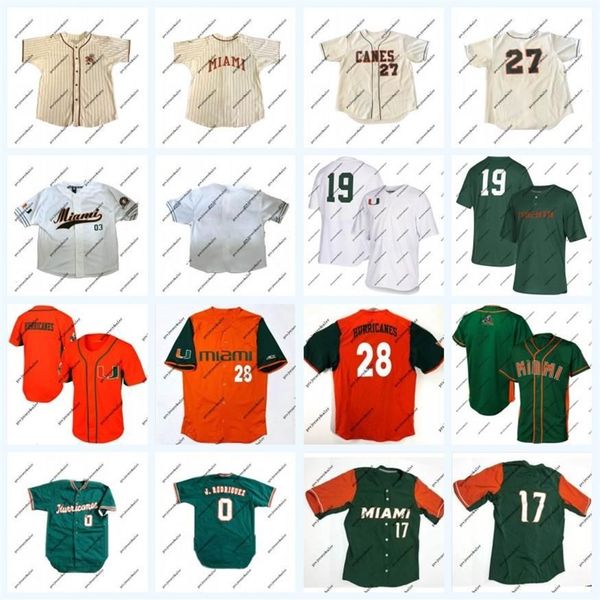 

custom stitched 0 javier rodriguez miami hurricanes ncaa college baseball jersey for mens womens youth double stitched name and number cu249, Black