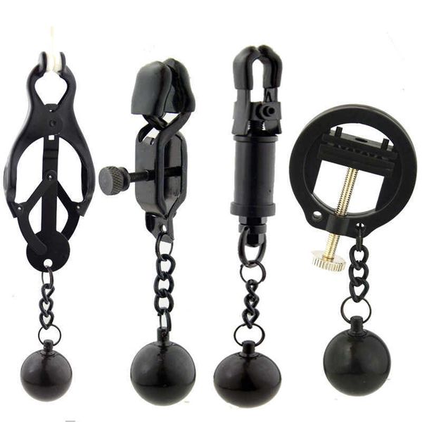 

massage toy fun products sm metal butterfly breast clip stainless steel gravity ball pendant breast clip mimi clip female toy
