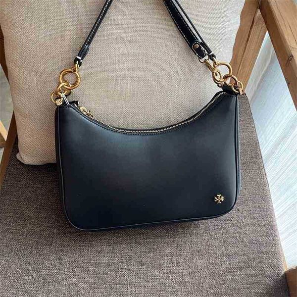 

handbags designer torysburchs women's bag 2022 portable single double belt cowhide crescent armpit shoulder crossbody zc oynf