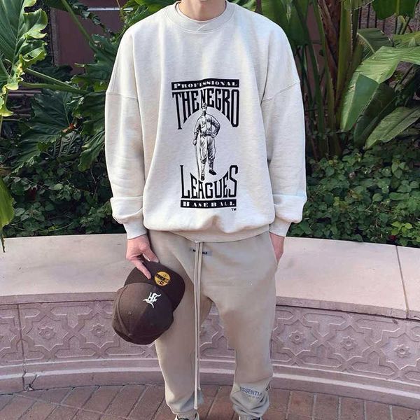 

men's hoody fashion fog designer esenti new season 7 brand high street loose pullover round neck sweater sweatshirt oversize cotton cas, Black