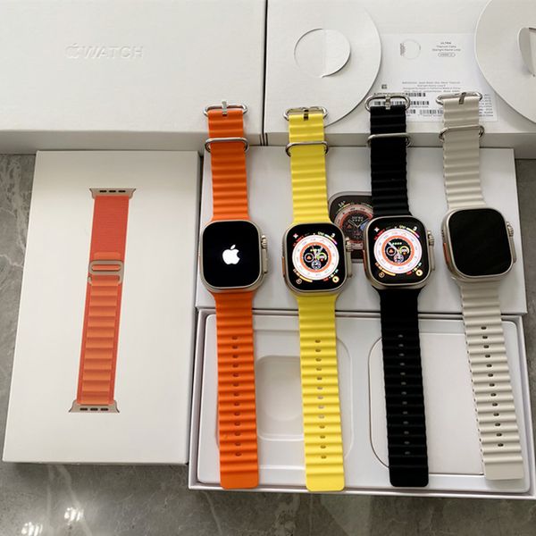 

smart watches apple appearance watch ultra series 8 iwatch sart watch sport watch wireless charging 49mm yellow orange black white marine st