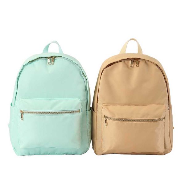 

new trend design nylon backpacks travel large capacity casual shopping back pack kids chenille patch school backpack