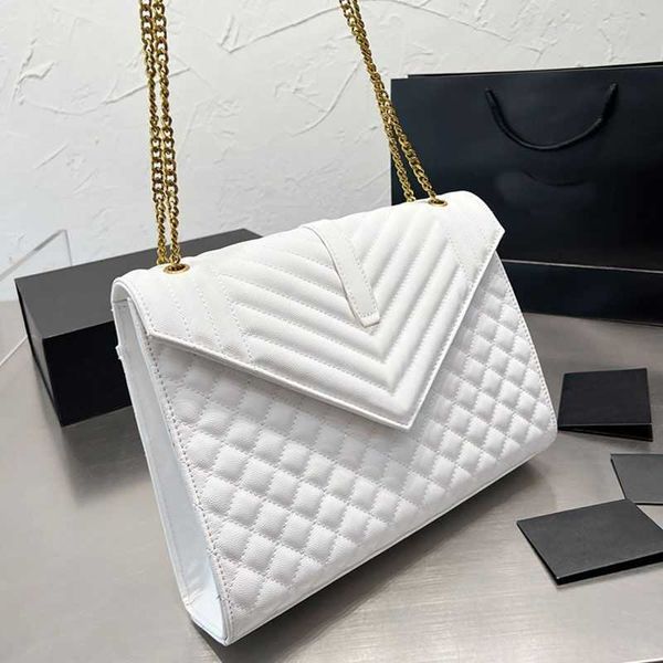 

shoulder bags genuine leather designer envelope bag sheepskin caviar gold chain crossbody bags large capacity handbag flap purse