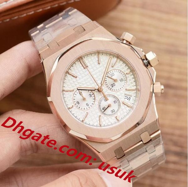 

super quality men watch classic mens watches vk quartz movement watch 42mm fashion business wristwatch montre de luxe gifts for men's r, Slivery;brown