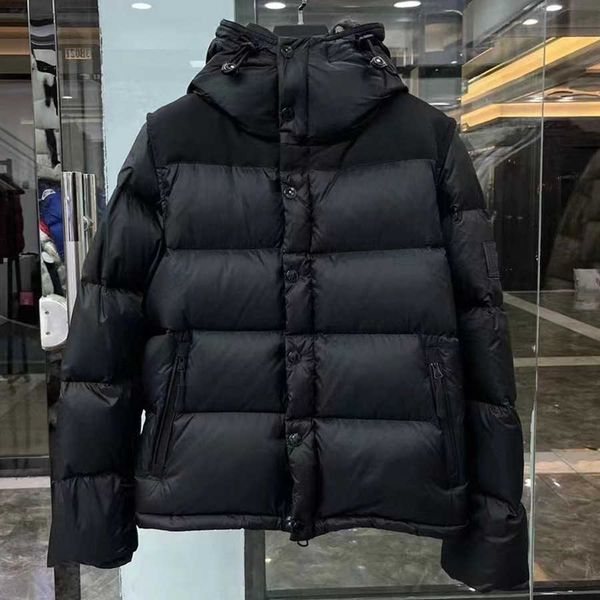 

designer luxury down jacket fur ruff classic men fashion and multi function essential hoodies mens jackets winter warm clothing hoody 5a1kaz, Black