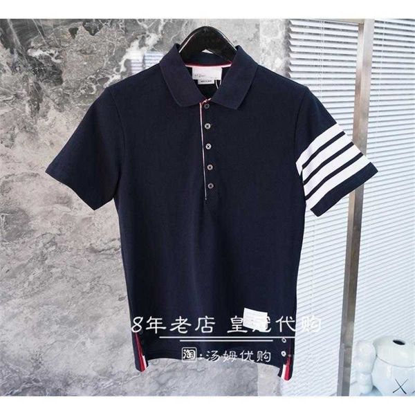 

summer t shirt thoms brownns mens womens designers t-shirts classic tb short sleeve men's and women's polo casual t-shirt classic, White;black