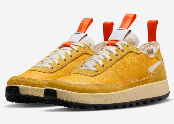 

designer shoes tom sachs craft general purpose dark sulfur yellow light cream white bone studio mars yard 2.0 men women
