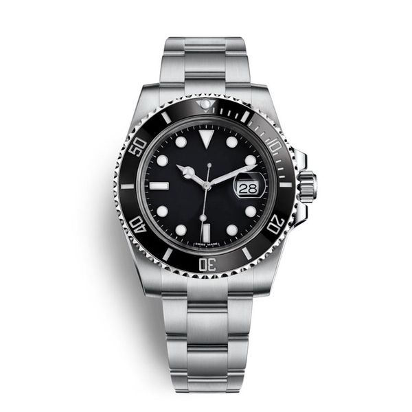 

deluxe watch men ceramic black bezel 2813 mechanical 40mm 116610 model automatic mechanical sport watches waterproof o2516, Slivery;brown