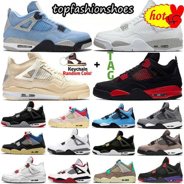 

2022 sail heritage 4 4s mens basketball shoes sneakers rebellionaire university blue fire red oreo bred black cat guava ice white cement