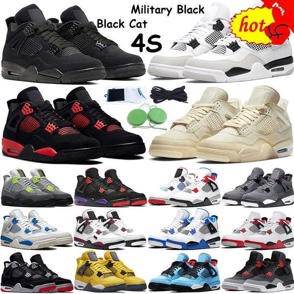 

4s military black basketball shoes men women sail 4 infrared university blue black cat fire red royalty neon dark mocha pine green outdoor
