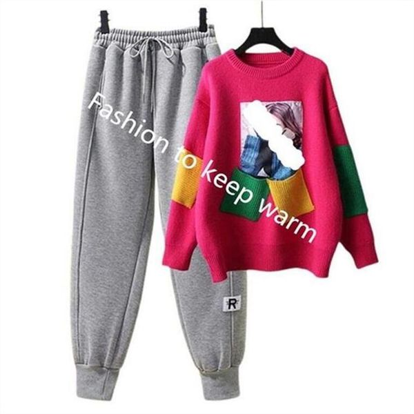 

fashion streetwear luxury womens tracksuits two pieces outfit women crop with pants set outfits casual sweatsuits designer autumn winter siz, Gray