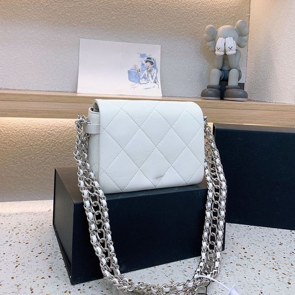 

classic flap women mini shoulder bag multi chain diamond lattice leather quilted luxury designer crossbody retro versatile handbag clutch po