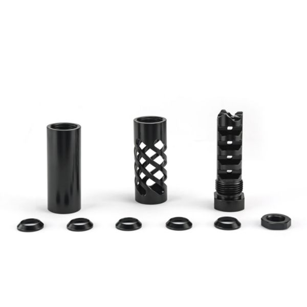 

solvent trap compensator 3pcs stainless steel 5/8-24 13/16-16 muzzle brake 308 .45 acp / 1/2x28 5.56 .22