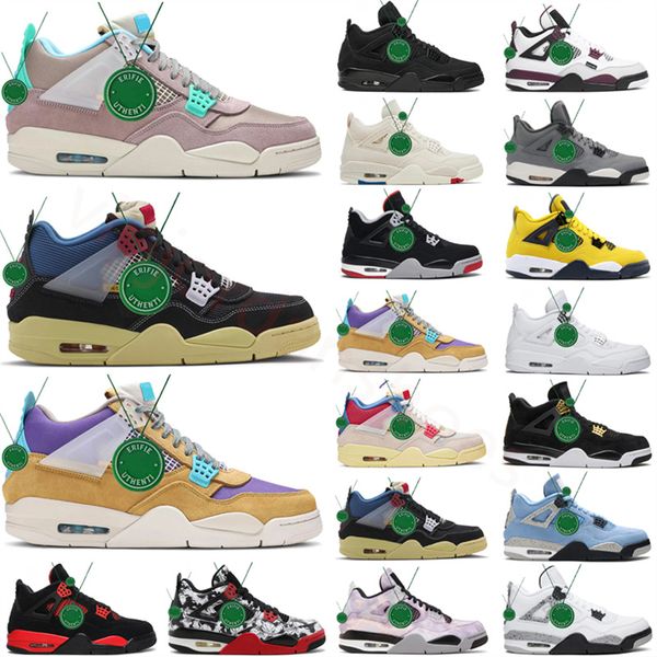 

2023 4 basketball shoes for men jumpmans 4s midnight navy military black cat off sail red thunder white x oreo university blue infrared og d