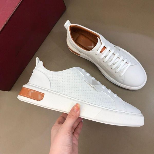 

2021ss quality casual shoes luxury designer sneaker genuine leather pointed toe race runner outdoors38-45 kjhj00013, Black
