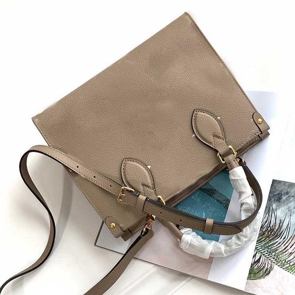

new totes designer handbags women shoulder bag canvas leather large purse fashion onthego mm ladies shopping crossbody wallet size 25cm m456