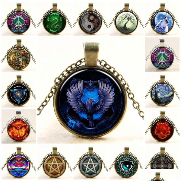 

pendant necklaces long statement glass necklaces for women mens jewelry beautif chains drop delivery pendants dh7ny, Silver
