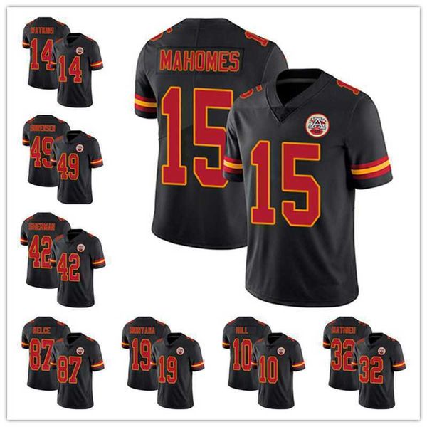 

mens jersey kansas''city''chiefs''men women youth patrick mahomes ii tyreek hill limited jersey football rush, Black