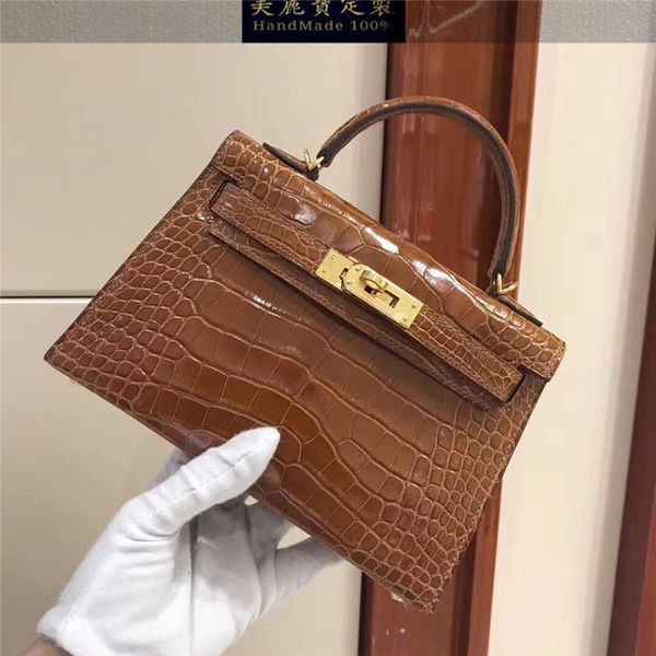

h bag classic leather fashion h erme bags handmade square crocodile pikelli second generation mini female portable one shoulder messenger ho