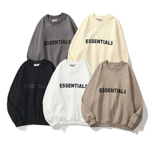 

of gallerye men's deigner sweater hoodie print eentail eential double sweathirt thread brand and women round neck, Black