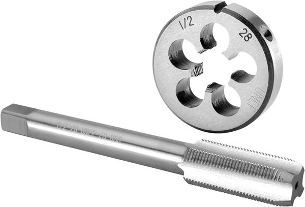 

threaded fittings burkit 1/2x28 5/8x24 unef tap and die set right hand 1/2 x 28 hss machine thread set 22lr 223 5.56 9mm